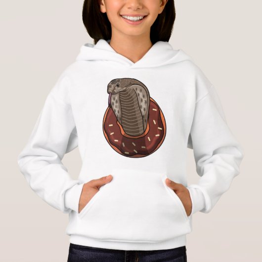 Schlange mit Donut Hoodie (Vorderseite)