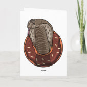 Schlange mit Donut Karte (Rückseite)