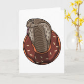 Schlange mit Donut Karte (Gelbe Blume)