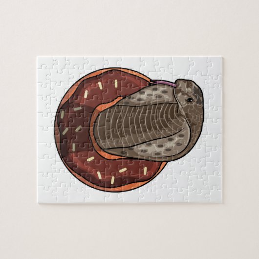 Schlange mit Donut Puzzle (Horizontal)