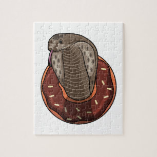 Schlange mit Donut Puzzle