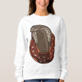 Schlange mit Donut Sweatshirt (Vorderseite)