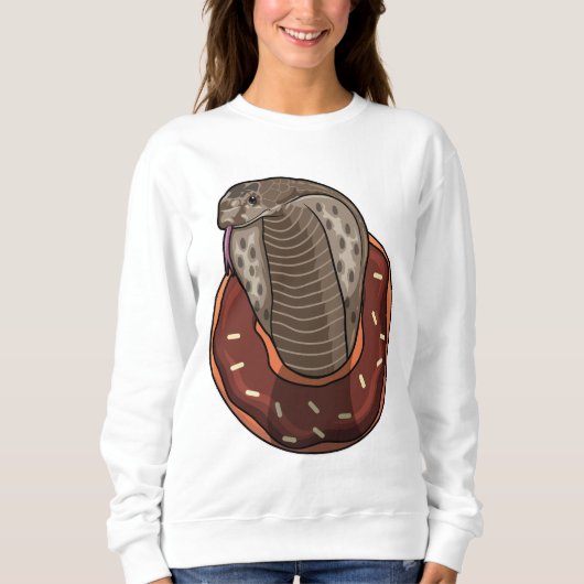 Schlange mit Donut Sweatshirt (Vorderseite)