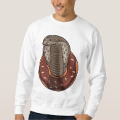 Schlange mit Donut Sweatshirt (Vorderseite)