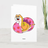 Schlange mit Ei Karte (Rückseite)