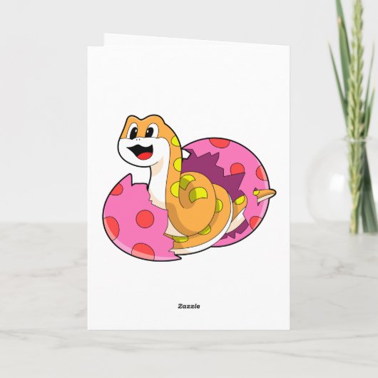 Schlange mit Ei Karte (Rückseite)