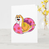 Schlange mit Ei Karte (Gelbe Blume)