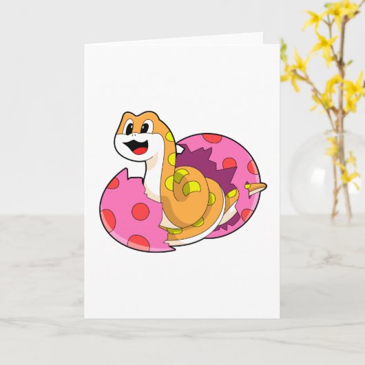 Schlange mit Ei Karte (Gelbe Blume)