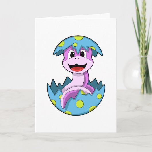 Schlange mit Ei-Muschel Karte (Vorderseite)