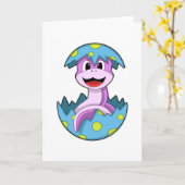 Schlange mit Ei-Muschel Karte (Gelbe Blume)