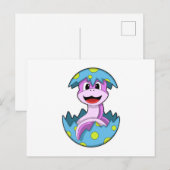 Schlange mit Eierschale Postkarte (Vorne/Hinten)