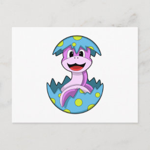 Schlange mit Eierschale Postkarte