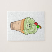 Schlange mit Eiscreme und Kirsche Puzzle (Horizontal)