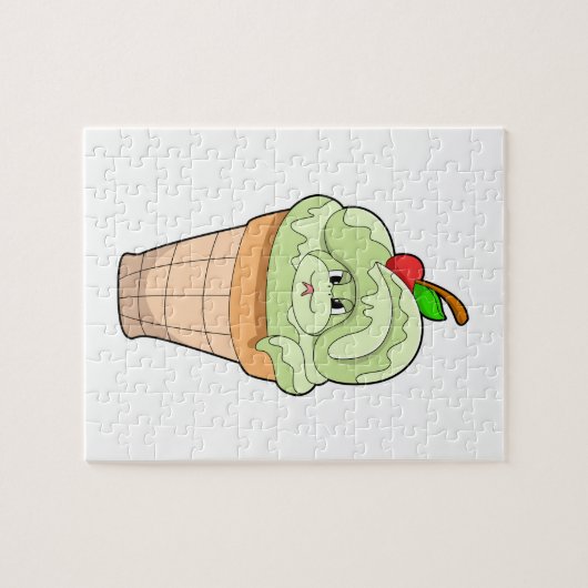 Schlange mit Eiscreme und Kirsche Puzzle (Horizontal)