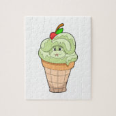 Schlange mit Eiscreme und Kirsche Puzzle (Vertikal)