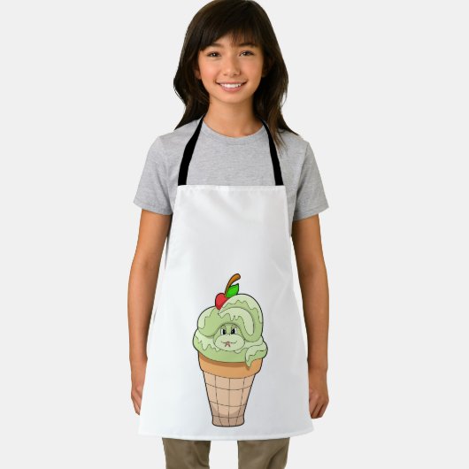 Schlange mit Eiscreme und Kirsche Schürze (Insitu)