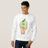 Schlange mit Eiscreme und Kirsche Sweatshirt (Vorne ganz)