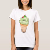 Schlange mit Eiscreme und Kirsche T-Shirt (Vorderseite)