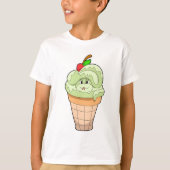 Schlange mit Eiscreme und Kirsche T-Shirt (Vorderseite)