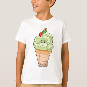 Schlange mit Eiscreme und Kirsche T-Shirt