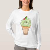 Schlange mit Eiscreme und Kirsche T-Shirt (Vorderseite)