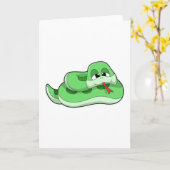 Schlange mit grünen Flächen Karte (Gelbe Blume)