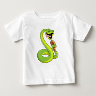 Schlange mit Hühnchen Baby T-shirt