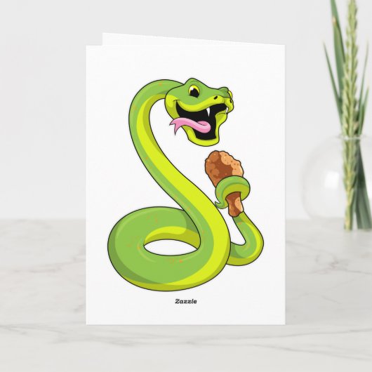 Schlange mit Hühnchen Karte (Rückseite)