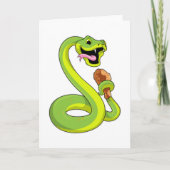Schlange mit Hühnchen Karte (Vorderseite)