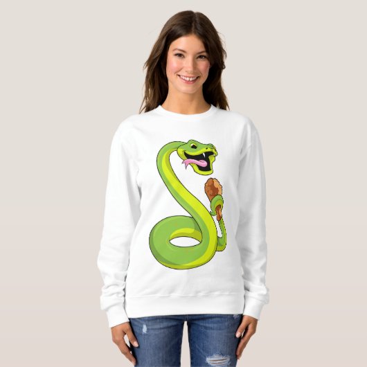 Schlange mit Hühnchen Sweatshirt (Vorne ganz)