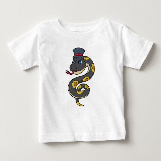 Schlange mit Hut Baby T-shirt (Vorderseite)