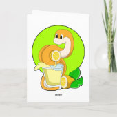 Schlange mit Lemonsglas Karte (Rückseite)