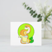 Schlange mit Lemonsglas Postkarte (Stehend Vorderseite)