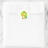 Schlange mit Lemonsglas Runder Aufkleber (Tasche)