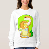 Schlange mit Lemonsglas Sweatshirt (Vorderseite)