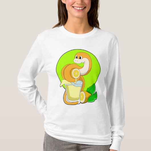 Schlange mit Lemonsglas T-Shirt (Vorderseite)