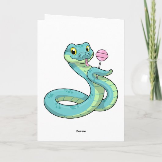 Schlange mit Lollipop Karte (Rückseite)