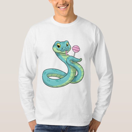 Schlange mit Lollipop T-Shirt (Vorderseite)