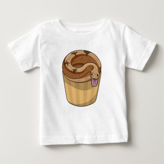 Schlange mit Muffin Baby T-shirt (Vorderseite)