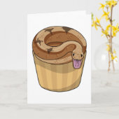 Schlange mit Muffin Karte (Gelbe Blume)