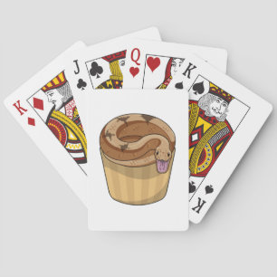 Schlange mit Muffin Spielkarten