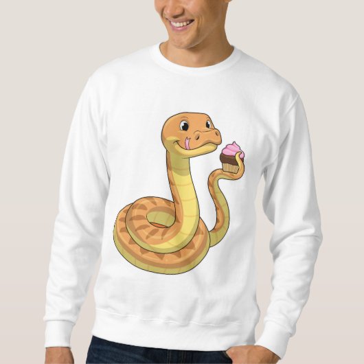 Schlange mit Muffin Sweatshirt (Vorderseite)