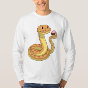Schlange mit Muffin T-Shirt