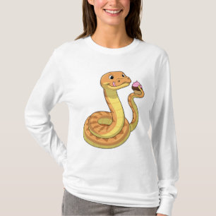 Schlange mit Muffin T-Shirt
