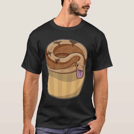 Schlange mit Muffin T-Shirt (Vorderseite)