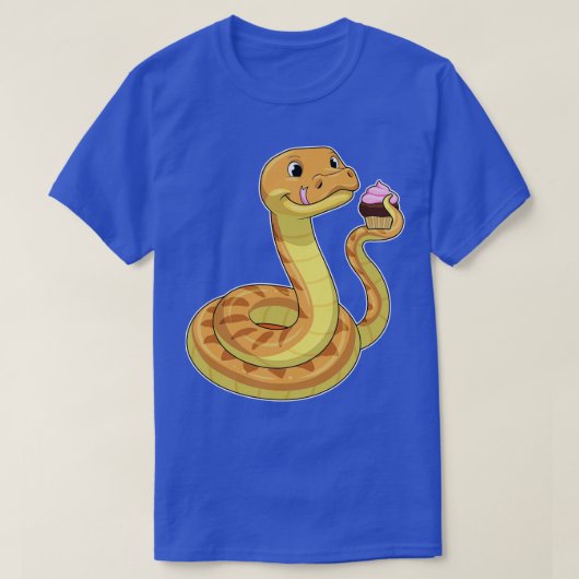 Schlange mit Muffin T-Shirt (Design vorne)