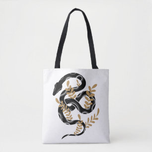 Schlange mit Pflanze Tasche