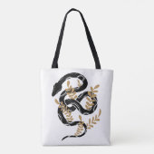 Schlange mit Pflanze Tasche (Rückseite)