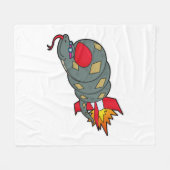 Schlange mit Rakete Fleecedecke (Vorderseite (Horizontal))