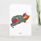 Schlange mit Rakete Karte (Rückseite)